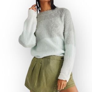 FREE PEOPLE NWT Autumn Sky Pullover Sweater in Cloud Combo Wool -‎ size S